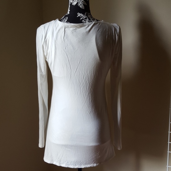White House💙 Black Market White Long Sleeve Top - Picture 4 of 7